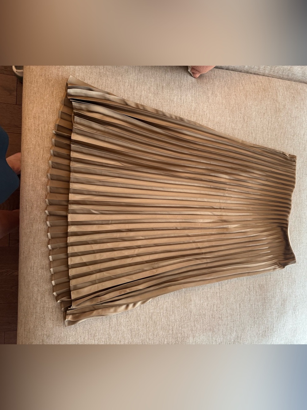 J. Crew Pleated Midi Skirt in Camel Brown